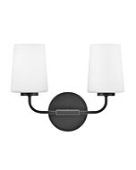 Kline 2-Light LED Bathroom Vanity Light in Black