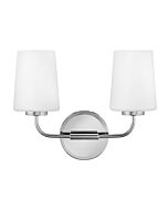 Kline 2-Light LED Bathroom Vanity Light in Chrome