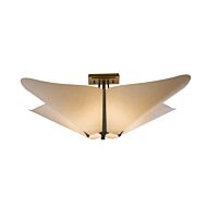 Hubbardton Forge 23 Inch 4 Light Kirigami Ceiling Light in Dark Smoke