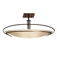 Hubbardton Forge 8 Inch 2 Light Mackintosh Ceiling Light in Dark Smoke