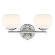 Moon Breeze 2-Light Bathroom Vanity Light in Polished Nickel