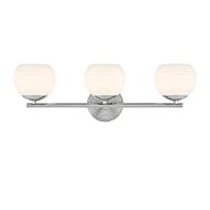 Moon Breeze 3-Light Bathroom Vanity Light in Polished Nickel