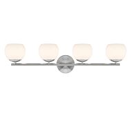 Moon Breeze 4-Light Bathroom Vanity Light in Polished Nickel