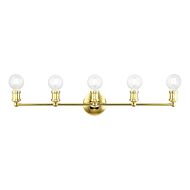 Lansdale 5-Light Bathroom Vanity Sconce in Polished Brass