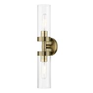 Ludlow 2-Light Bathroom Vanity Sconce in Antique Brass