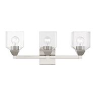 Aragon 3-Light Bathroom Vanity Sconce in Brushed Nickel