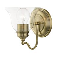 Moreland 1-Light Bathroom Vanity Sconce in Antique Brass