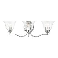 Moreland 3-Light Bathroom Vanity Sconce in Polished Chrome