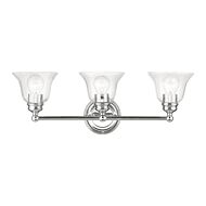 Moreland 3-Light Bathroom Vanity Sconce in Polished Chrome