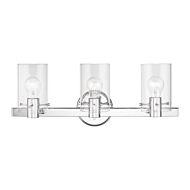 Munich 3-Light Bathroom Vanity Sconce in Polished Chrome