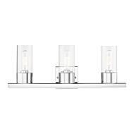 Carson 3-Light Bathroom Vanity Sconce in Polished Chrome