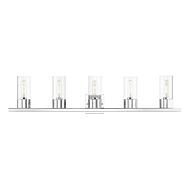 Carson 5-Light Bathroom Vanity Sconce in Polished Chrome