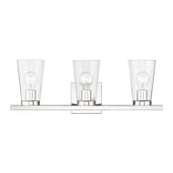 Cityview 3-Light Bathroom Vanity Sconce in Polished Chrome