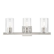 Clarion 3-Light Bathroom Vanity Sconce in Brushed Nickel