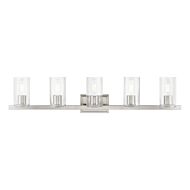 Clarion 5-Light Bathroom Vanity Sconce in Brushed Nickel