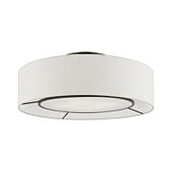 Ellsworth 4-Light Semi-Flush Mount in Brushed Nickel w with Shiny White