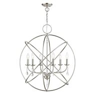 Aria 6-Light Chandelier in Brushed Nickel