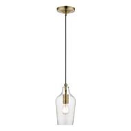 Avery 1-Light Mini Pendant in Antique Brass