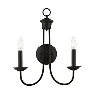 Estate 2-Light Wall Sconce in Black