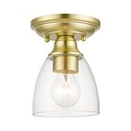 Montgomery 1-Light Semi-Flush Mount in Satin Brass