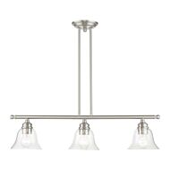 Moreland 3-Light Linear Chandelier in Brushed Nickel