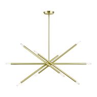 Soho 10-Light Linear Chandelier in Satin Brass