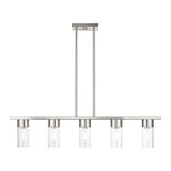 Carson 5-Light Linear Chandelier in Brushed Nickel