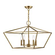 Devone 5-Light Chandelier in Antique Brass