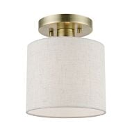 Blossom 1-Light Semi-Flush Mount in Antique Brass