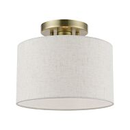 Blossom 1-Light Semi-Flush Mount in Antique Brass