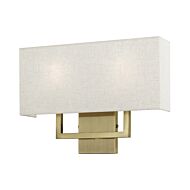 Pierson 2-Light Wall Sconce in Antique Brass