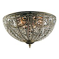 Elizabethan 6-Light Flush Mount in Dark Bronze