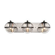 Davenay 3-Light Bathroom Vanity Light in Satin Nickel