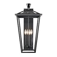 Main Street 4-Light Outdoor Wall Sconce in Black