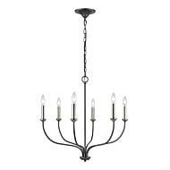 Madeline 6-Light Chandelier in Dark Gray