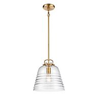 Current 1-Light Pendant in Satin Brass