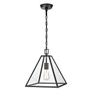 Tangent 1-Light Pendant in Matte Black