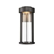 Brillis 1-Light LED Outdoor Wall Sconce in Matte Black