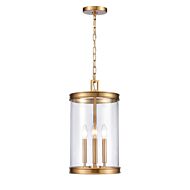 Mendoza 3-Light Pendant in Brushed Gold