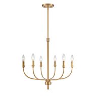 Newland 6-Light Chandelier in Satin Brass