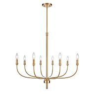 Newland 8-Light Chandelier in Satin Brass