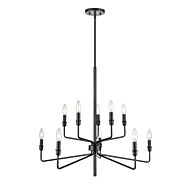 Saginaw 10-Light Chandelier in Matte Black