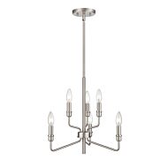 Saginaw 6-Light Chandelier in Satin Nickel