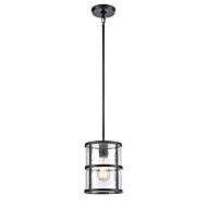 Solace 1-Light Mini Pendant in Matte Black