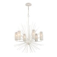 Sea Urchin 6-Light Chandelier in White Coral