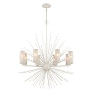 Sea Urchin 8-Light Chandelier in White Coral