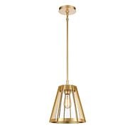 Open Louvers 1-Light Pendant in Champagne Gold