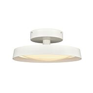 Nancy 1-Light LED Semi-Flush Mount in Matte White