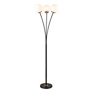 Boudreaux 3-Light LED Floor Lamp in Matte Black