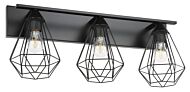 Tarbes 3-Light Bathroom Vanity Light with Vanity in Matte Black